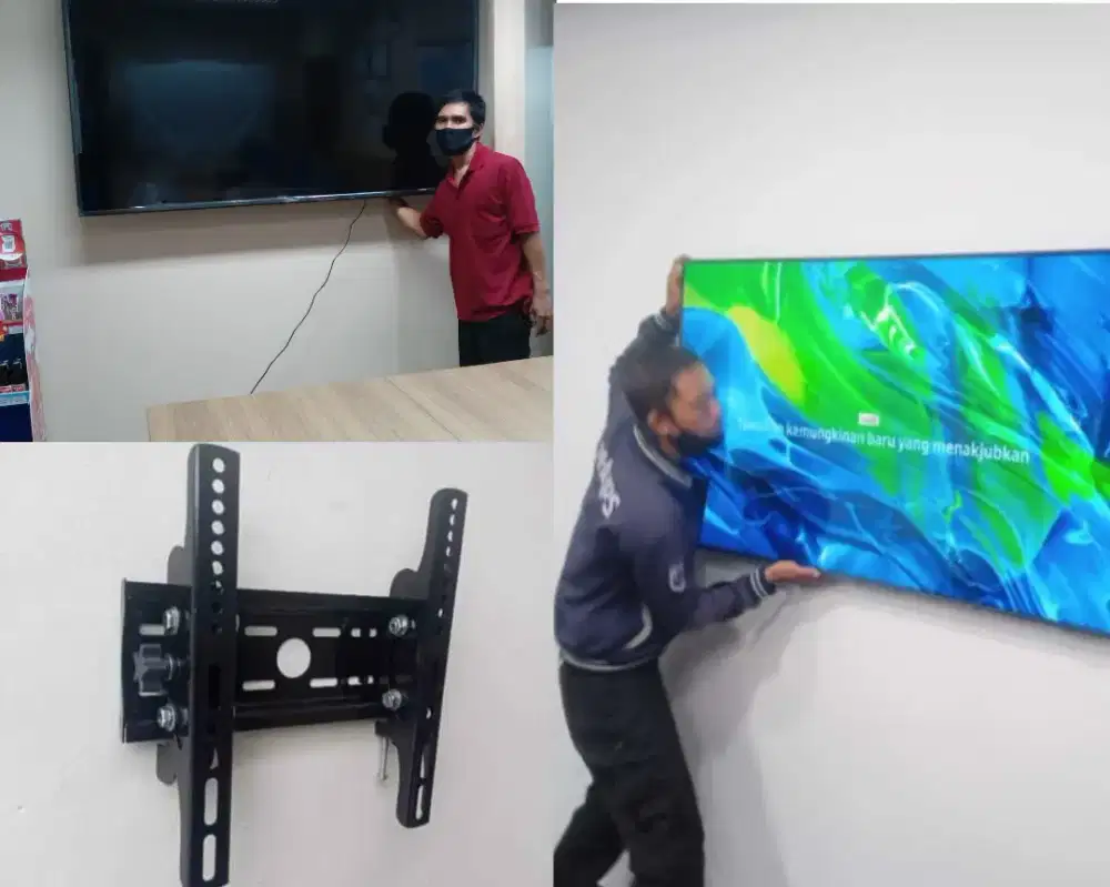 Braket +pasang atau jasa pasang terima rapih breket bracket led tv