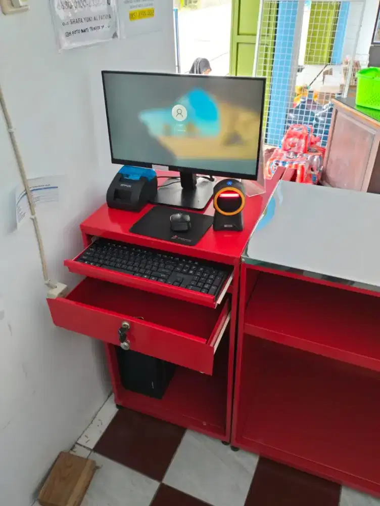 Meja Kasir Minimarket Lurus