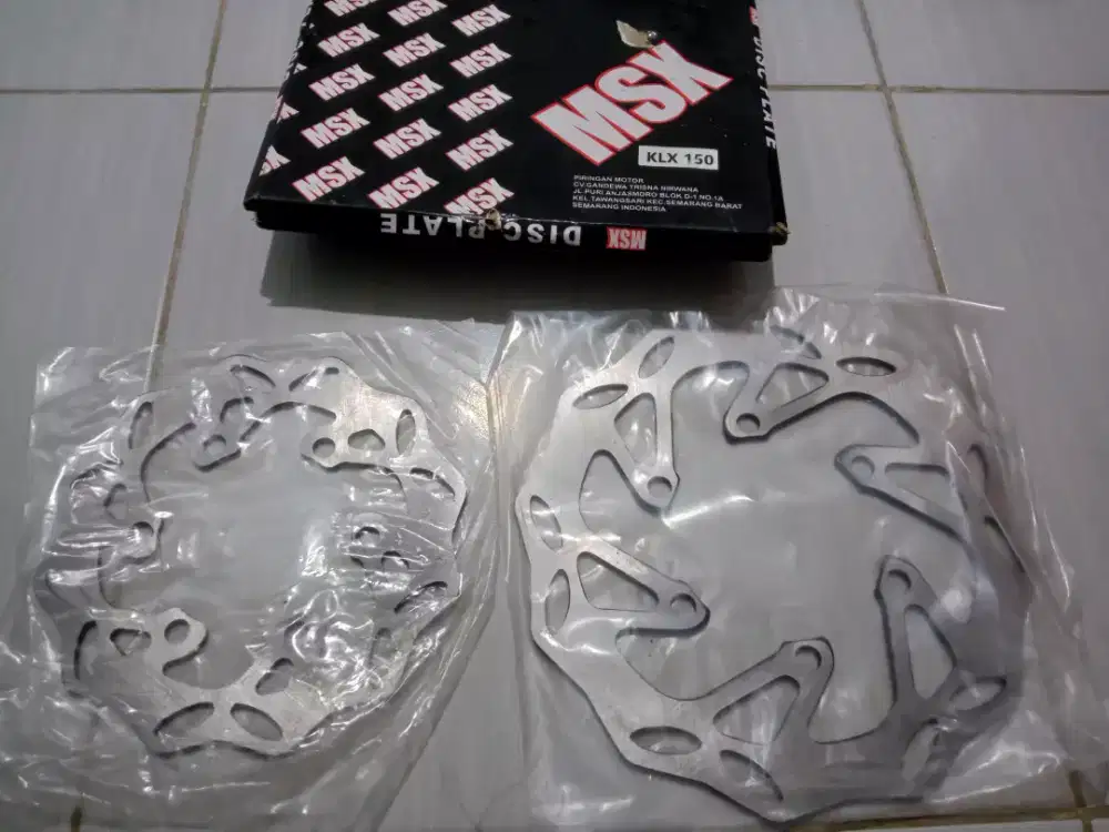 Piringan Cakram Merk MSX 1 set Depan Belakang KLX150