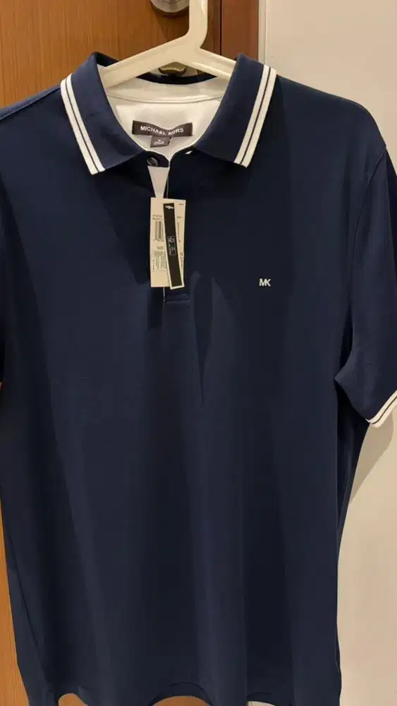 Michael Kors Greenwich Cotton Polo Shirt – Midnight (Size M) – NEW