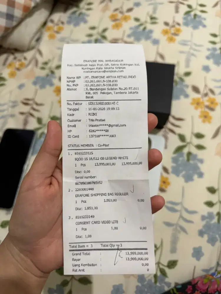 Dijual Cepat Vivo Iqoo 15 16/512 GB...Beli 11 Januari 2026