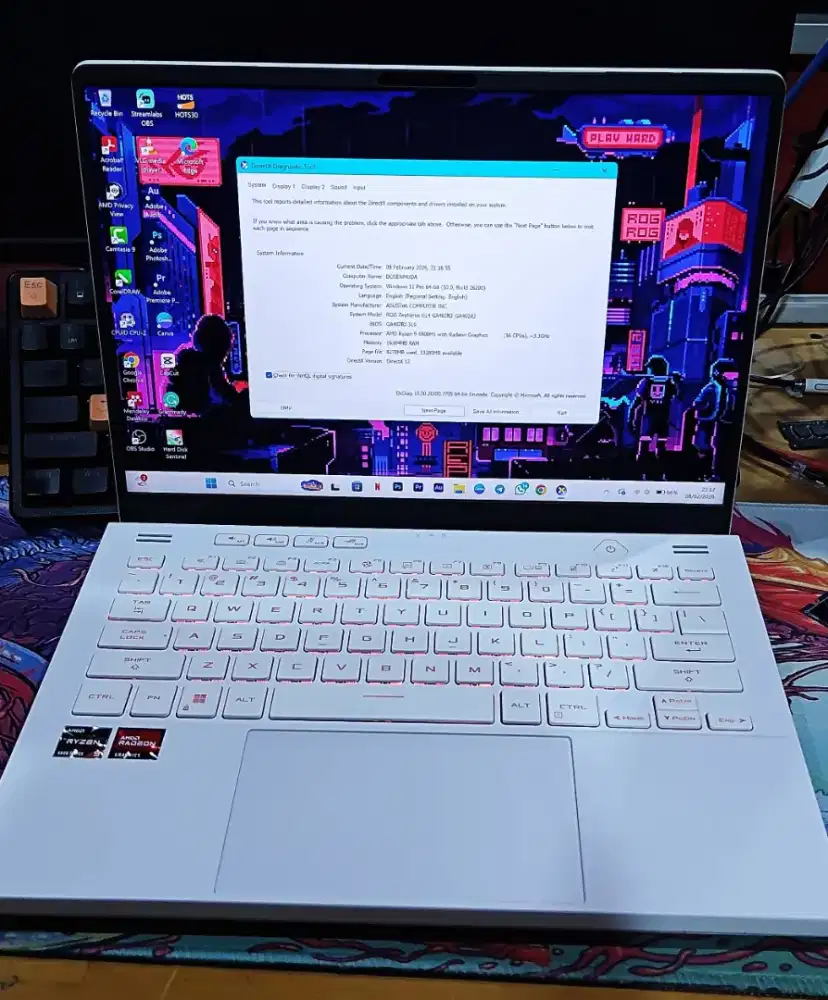 LAPTOP ASUS ROG ZEPHYRUS RYZEN 9 6900HS VGA RX6700S ADA MINUS