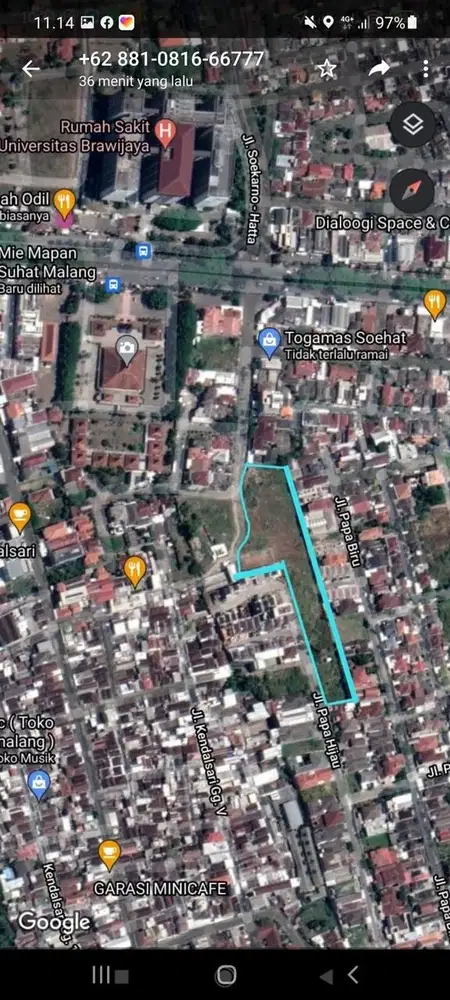 DIJUAL LAHAN PERUMAHAN PUSAT KOTA MALANG! DEKAT JL RAYA SUHAT!