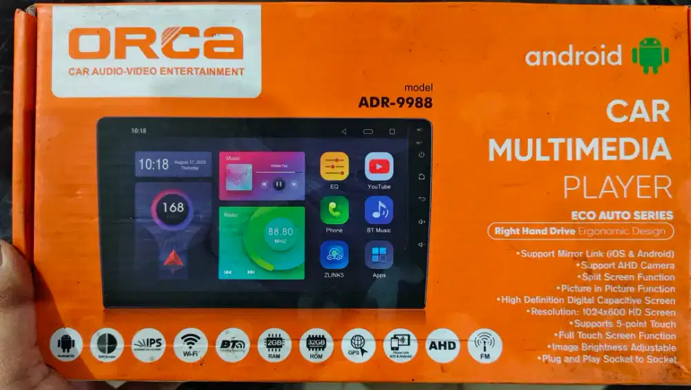 Headunit Android Orca 9 Ram 2/32 with gps