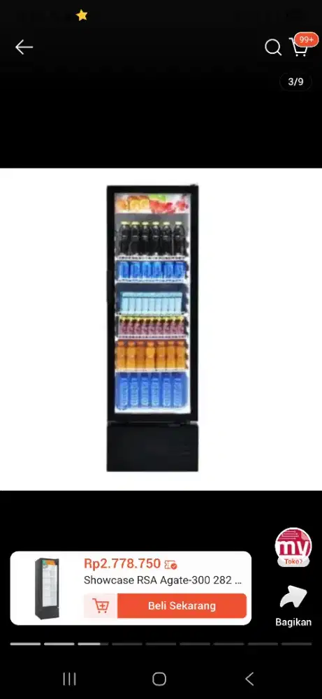 Kulkas Showcase RSA 5 rak