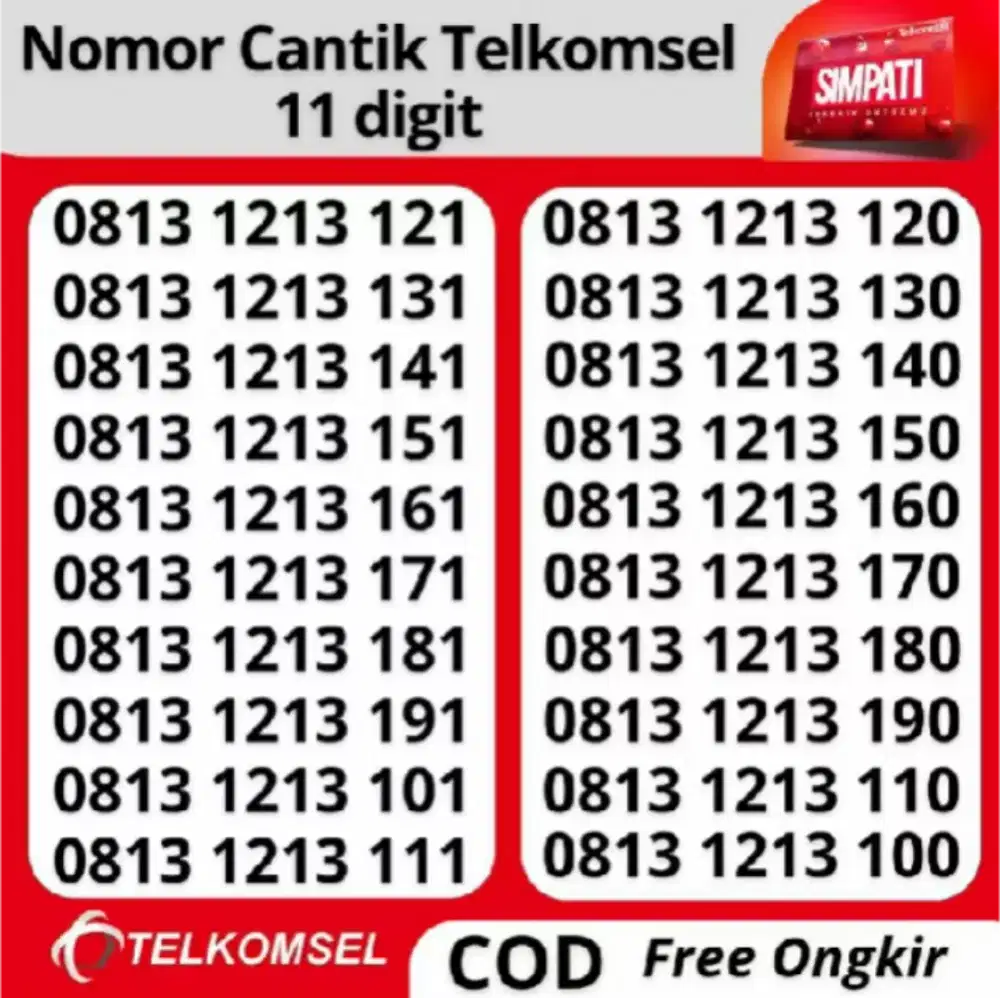 Cek Nomor Cantik Telkomsel 11 Digit | Simpati 11 Digit Bonus Kuota 5GB