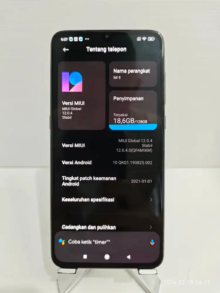 Xiaomi Mi9 Dualsim 8/128 Gb Mulus98% Fullset Original ExInter bs TT/BT