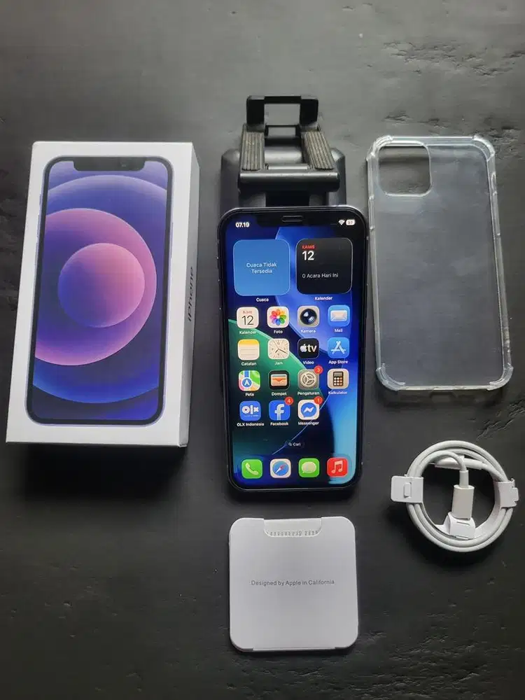 Iphone 12 128gb purple inter all operator mulus normal no minus
