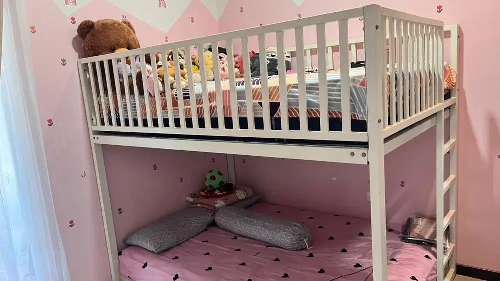 Kasur Tingkat Baja + Springbed 140×200 cm