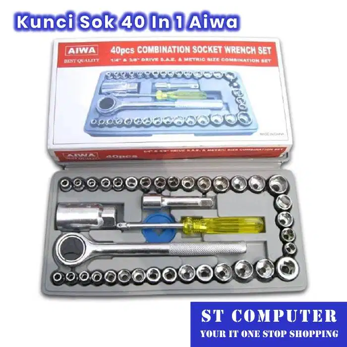 Kunci Shock 40 in 1 Merk Aiwa Tools Multifungsi