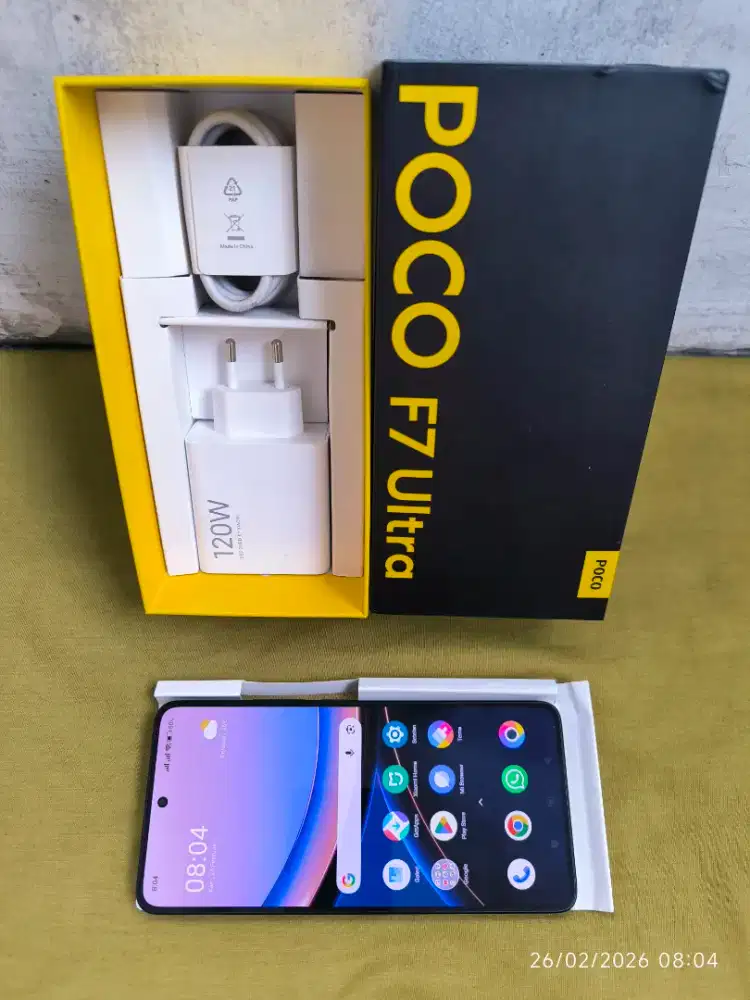 Poco F7 Ultra 12/256 Fullset ori segel mulus garansi ON 2027