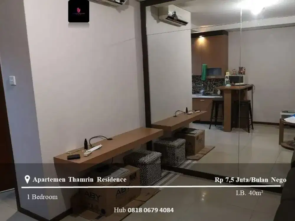 Disewakan Apartement Thamrin Residence Low Floor 1BR Fully Furnished