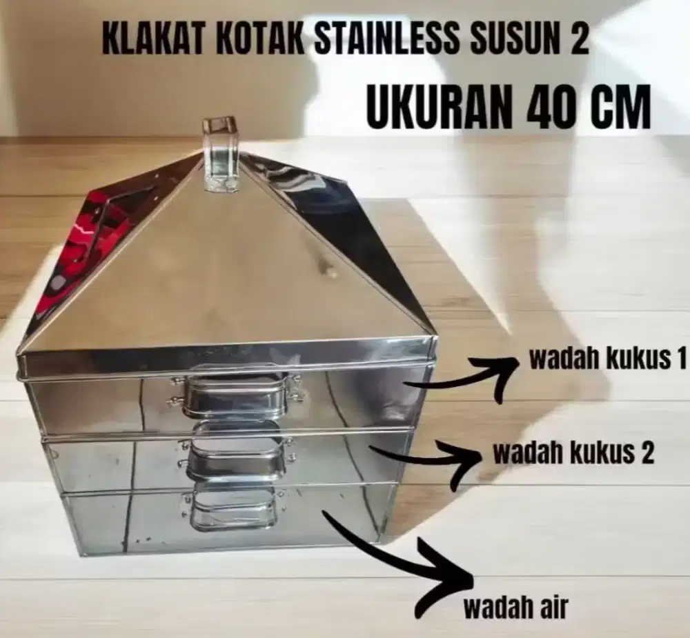 Panci Klakat Kotak Stainless
