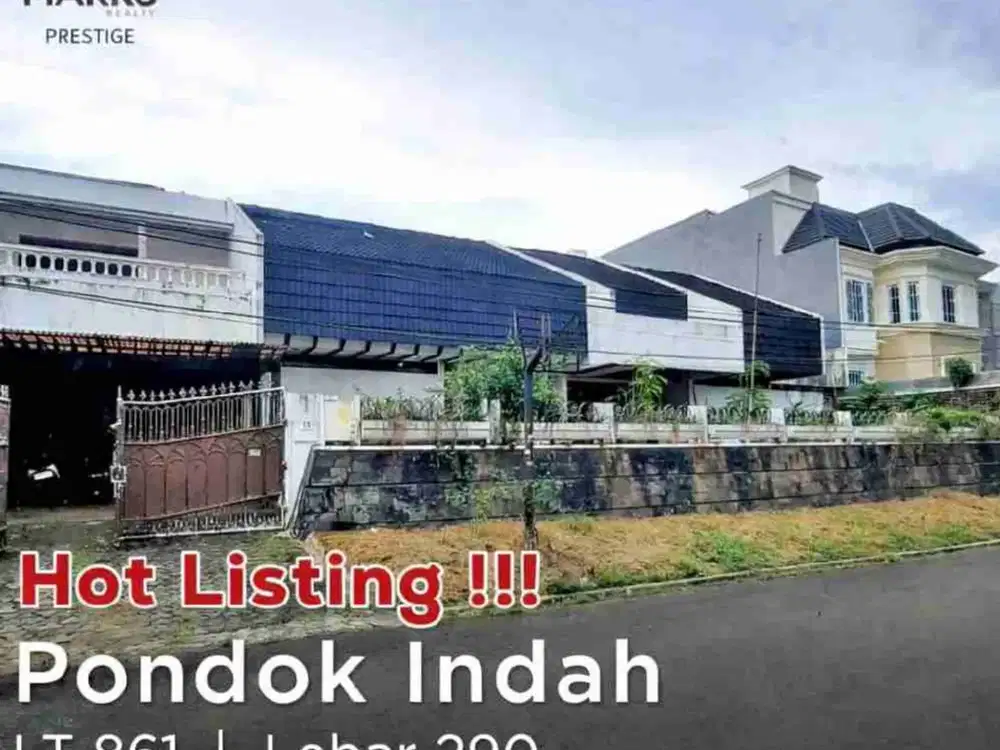 Turun Harga Drastis!
 Rumah tua hitung tanah..
Dilokasi elit, komplek kencana pondok indah..

Luas tanah 861 m²
Lebar 30 m
Harga open 43 M Menjadi 38 M
Row jalan lebar
Hadap selatan