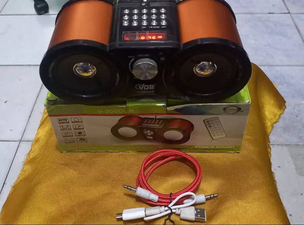Speaker Aktif/Music Box V-3000,No Blutooth,bisa for HPnormal,murah,NET