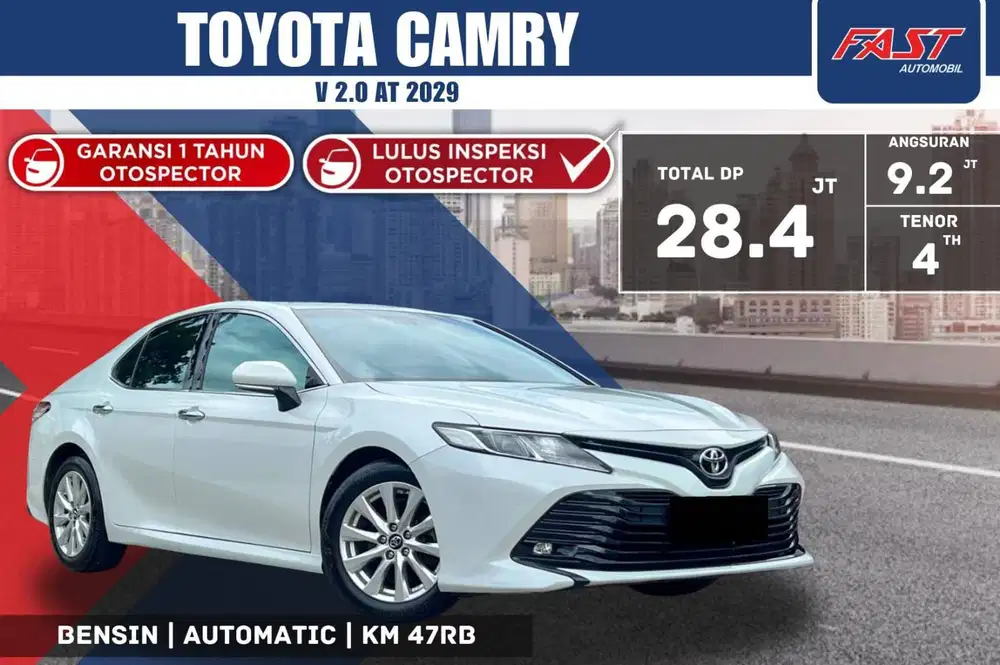 TOYOTA CAMRY V 2019 2.5 AT SUNROOF LOW KM.47RB & PAJAK PANJANG