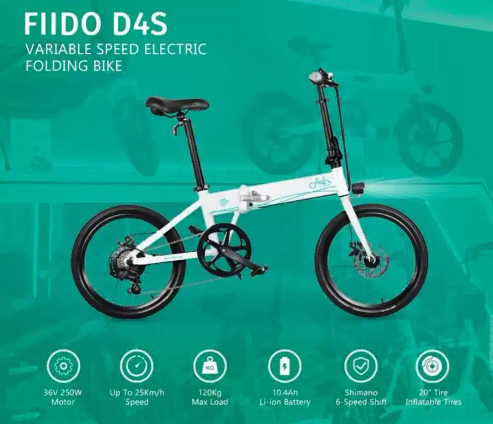 Fiido D4S Folding Electric Bike 10.4Ah Sepeda Listrik Alt Xiaomi Himo