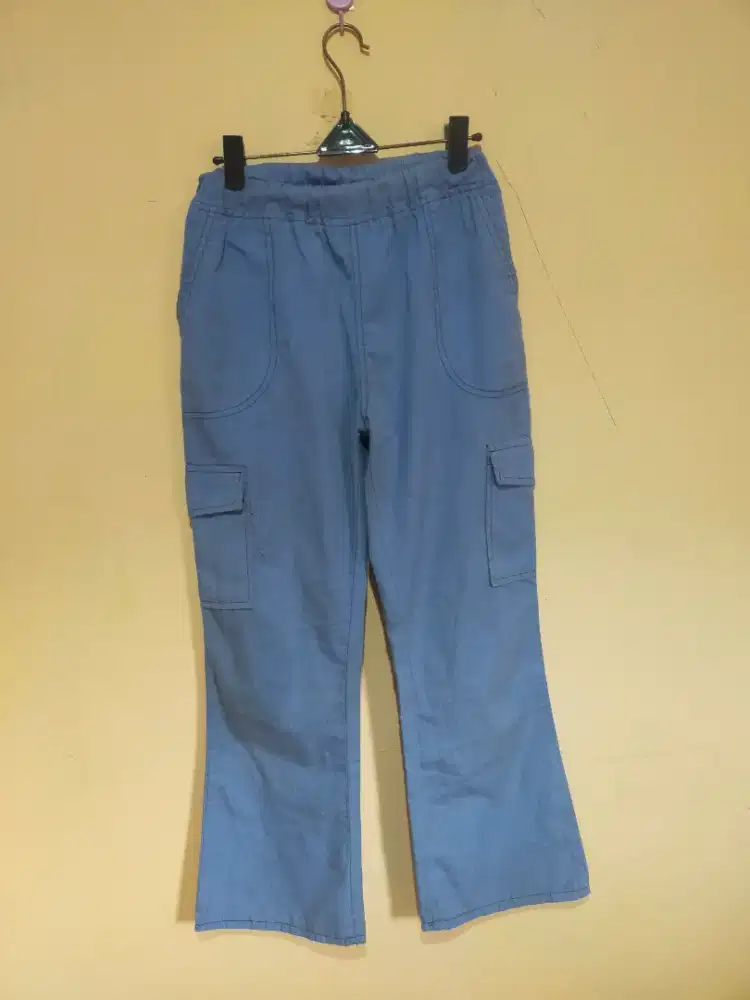 Celana cargo denim anak murah (12 tahun)