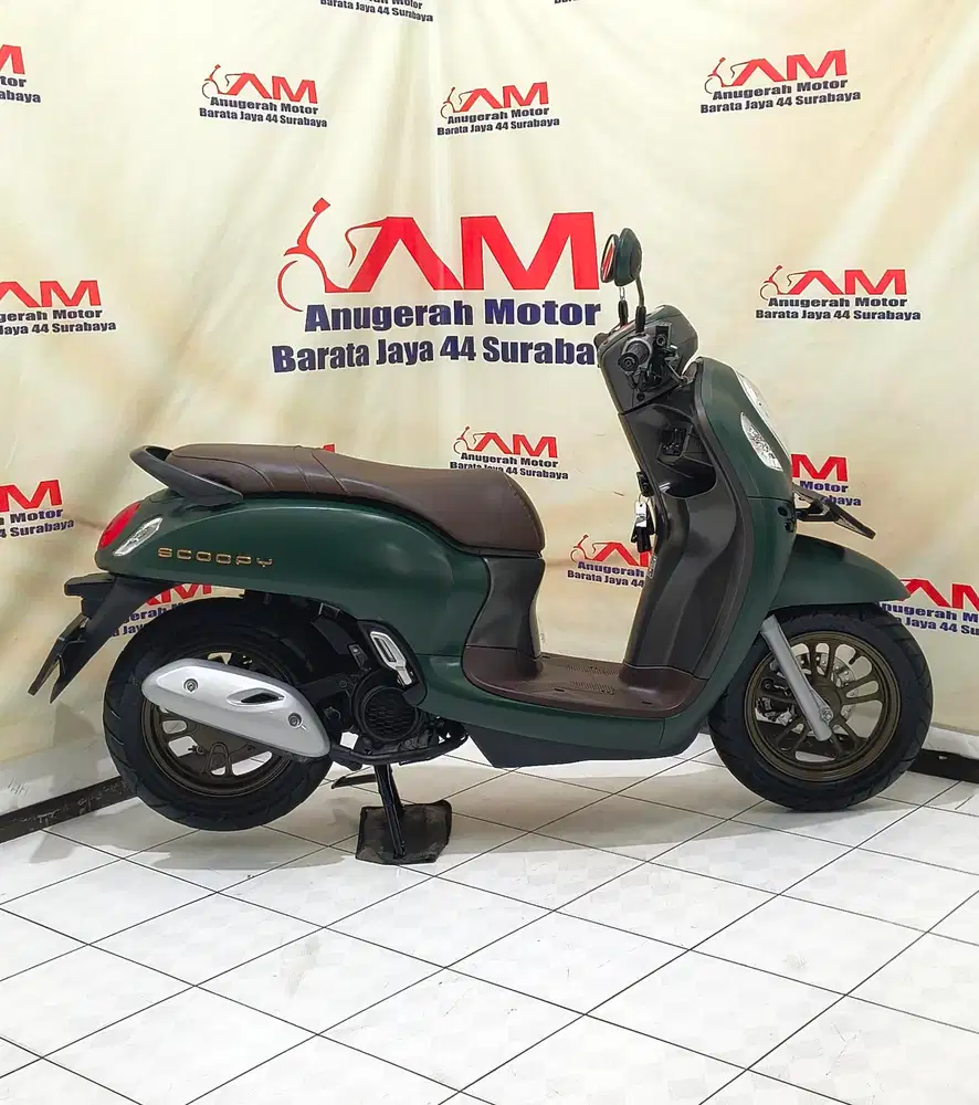 Ready Km 10 Ribu Honda Scoopy Prestige tahun 2023 Hijau Doff