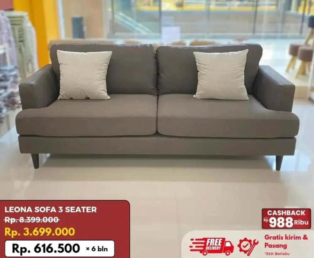 Leona sofa 3 seater
