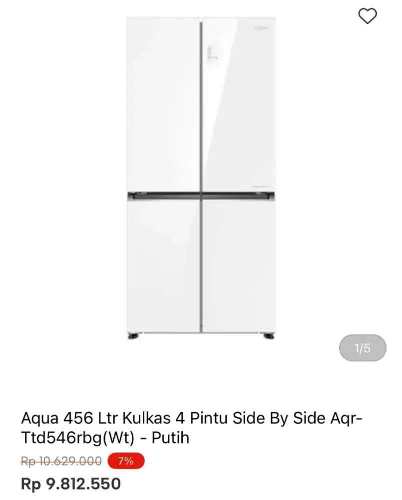 KULKAS AQUA SBS 4 PINTU AQR-TTD546RBG