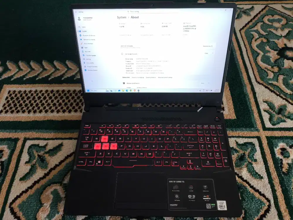 Laptop Asus Tuf Gaming  F15 FX506L