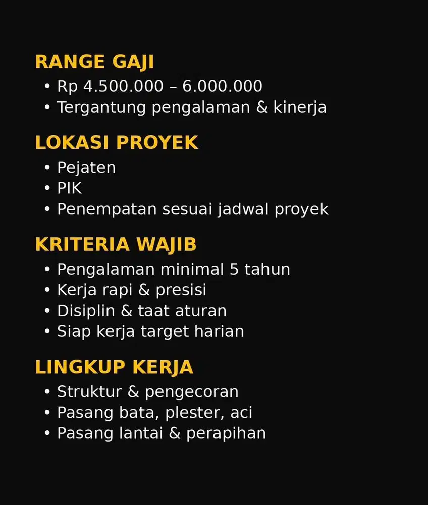 Tukang Sipil Bangunan