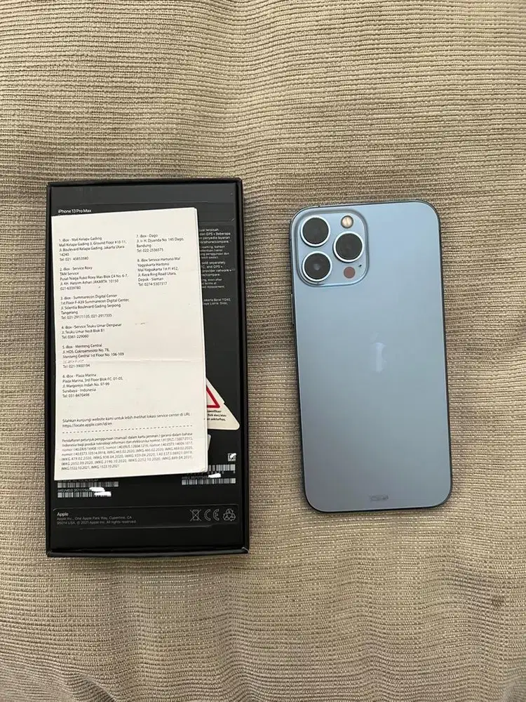Iphone 13 pro max 256 gb ibox seperti baru