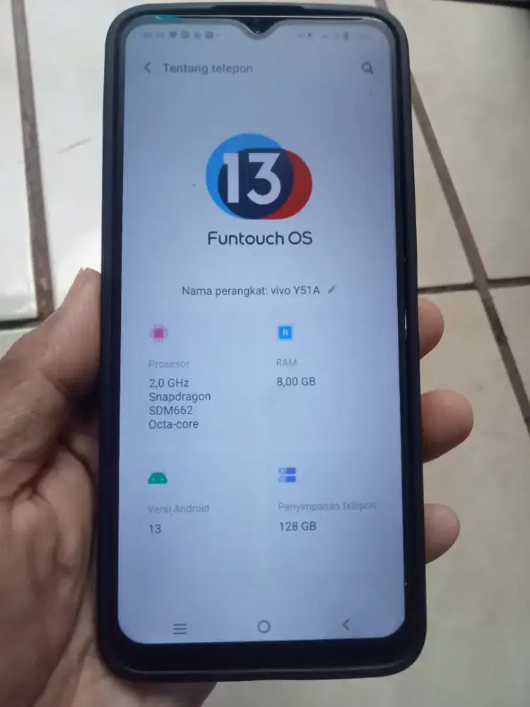 Hp Vivo Y51A ram 8 giga