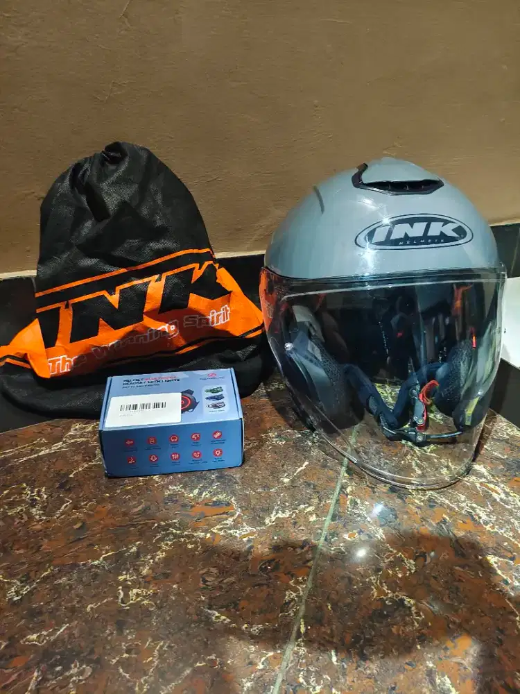 Paket ganteng helm ink Terra 2 + intercom
