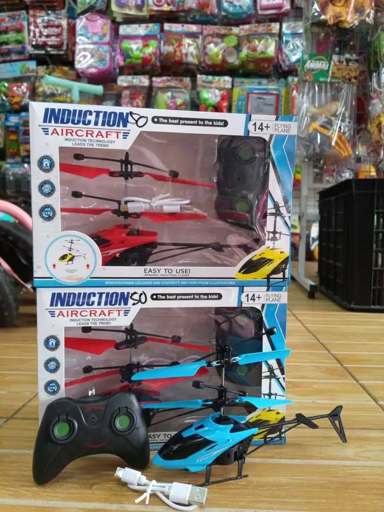 mainan anak rc helikopter 2in1 sensor