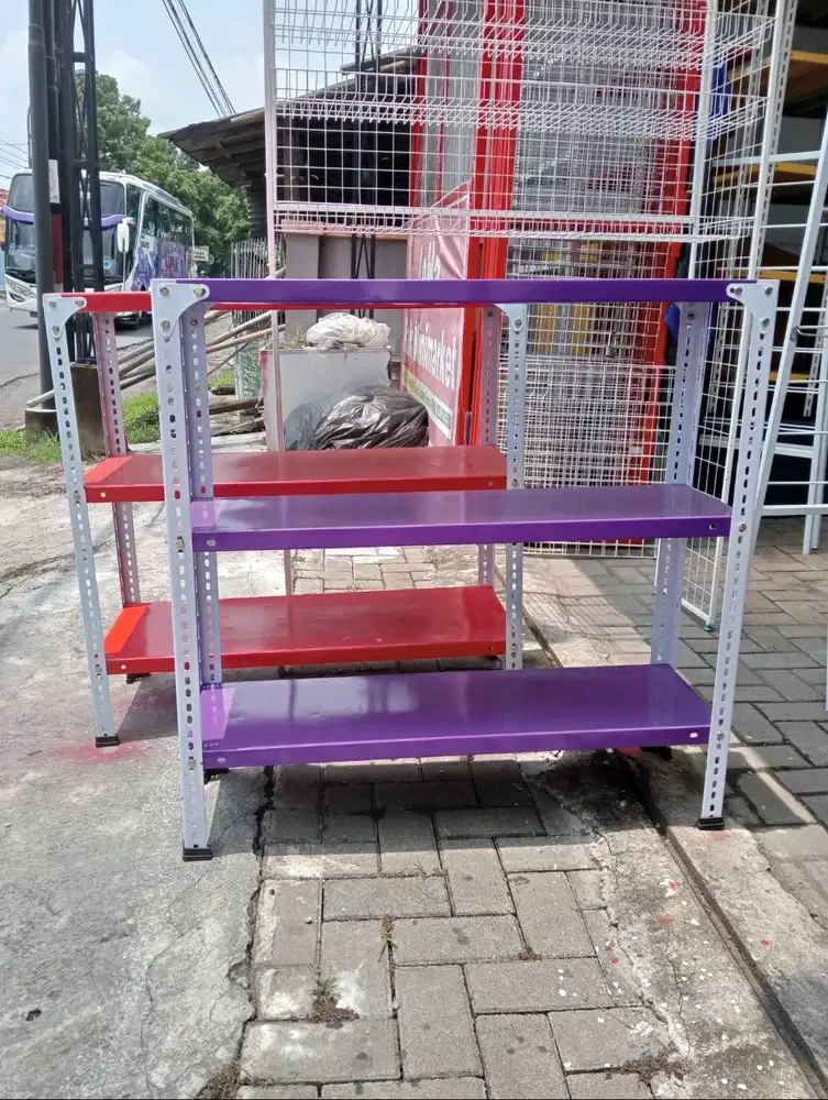 Rak besi serbaguna rak gudang stok murah kokoh