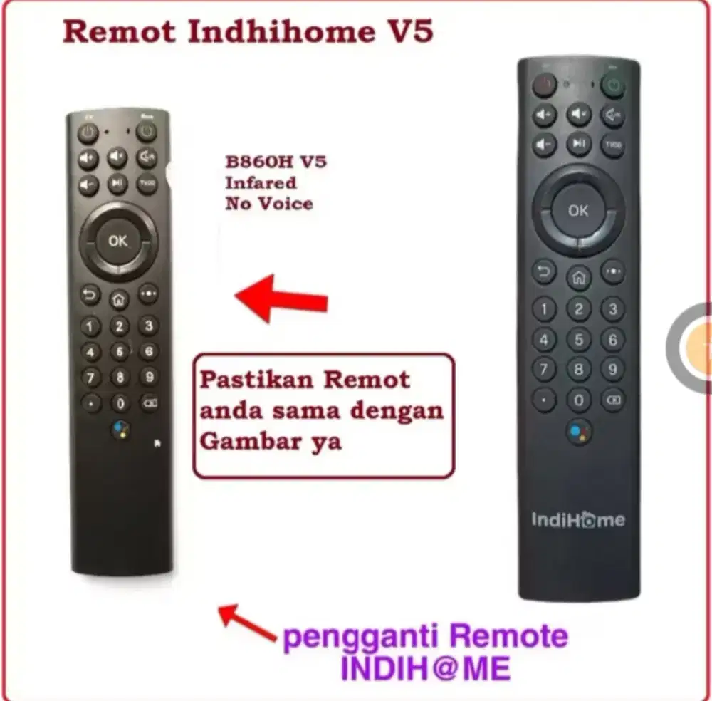 Remot STB Indhihome android zte v5 infrared