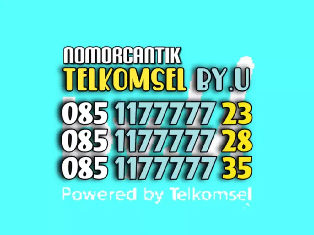 (bisa COD) Nomor Cantik Kartu TELKOMSEL By.U ByU HOKI PANCA 77777 #28