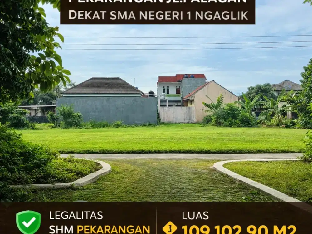 Tanah Pekarangan Jl. Palagan km 11, Lingkungan Perumahan & Pemukiman, udara sejuk asri lingkungan Nasionalis