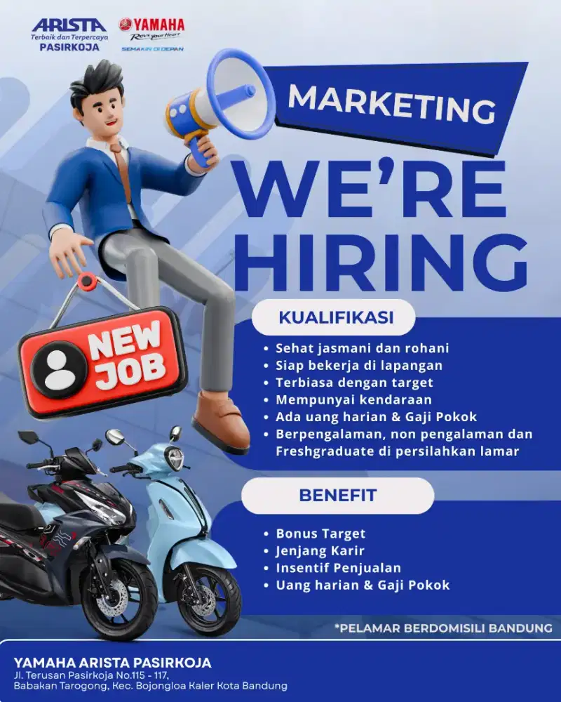 Lowongan pekerjaan marketing Yamaha