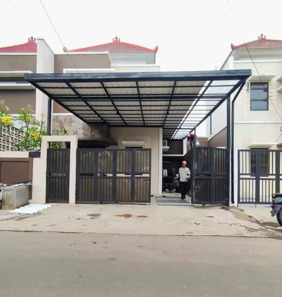 Kanopi rangka baja ringan