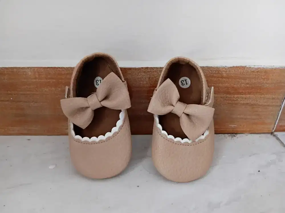 Sepatu Anak Warna Coklat Size 0 - 2 Tahun