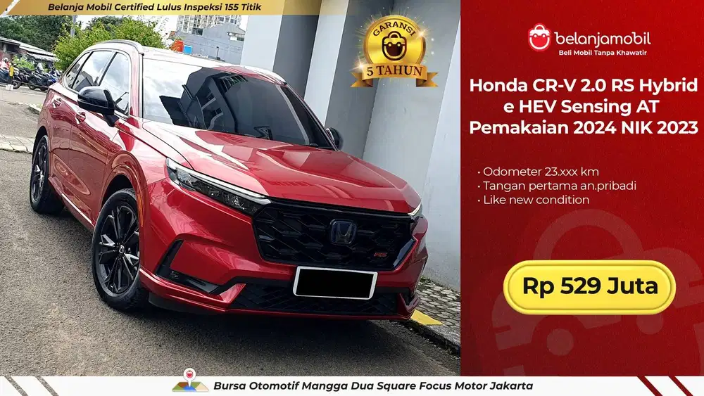 [ GARANSI 5TH ] Honda CR-V CR V CRV 2.0 RS Hybrid EV Sensing 2023/2024