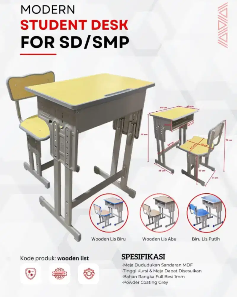 meja kursi siswa sd smp