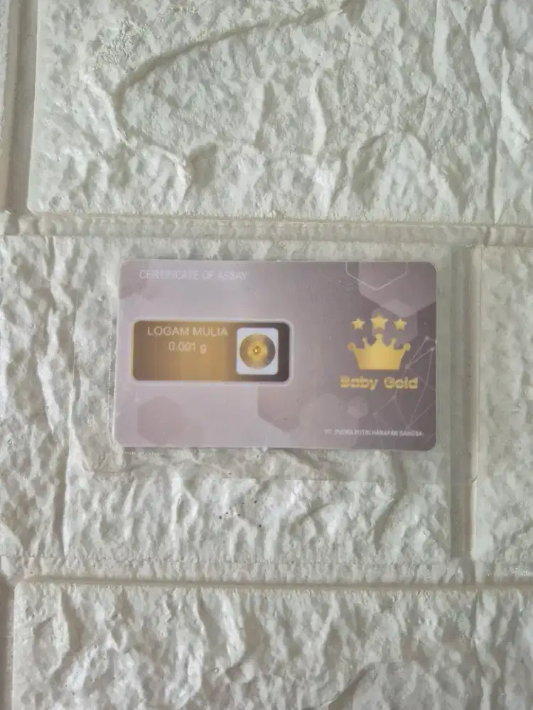 Logam Mulia Baby Gold 0.001g 99.9 Fine Gold