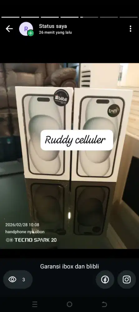 Jual cepat Iphone 15 128 Blibli