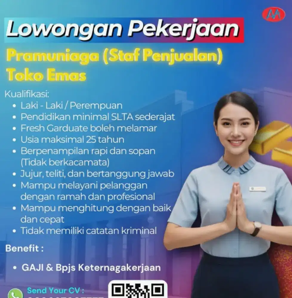 Lowongan kerja sales marketing SPG toko live