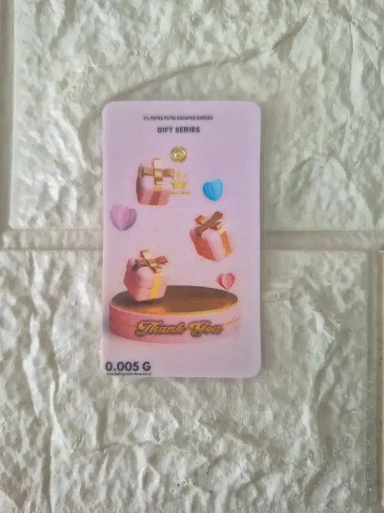 Baby Gold 0.005 g Gift Series Fine Gold Logam Mulia 99.9