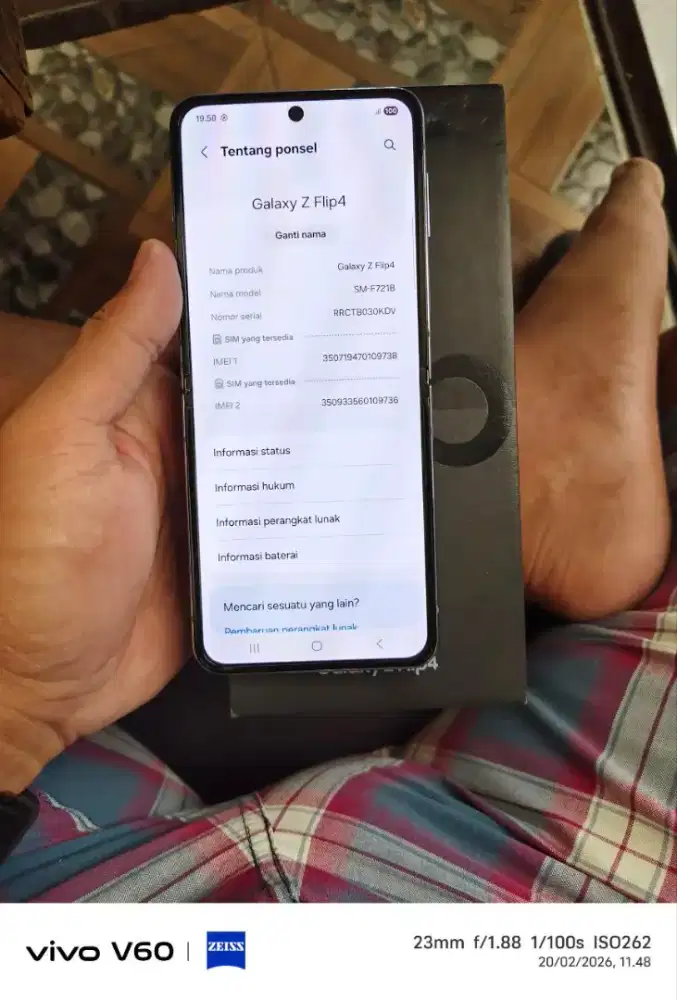 Samsung Z Flip 4 8/128 5G resmi orian no minus msih bgus terwat bs TT