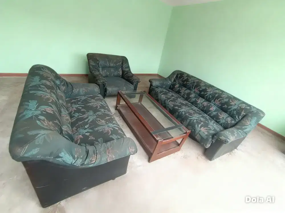 Sofa Tamu + meja kaca