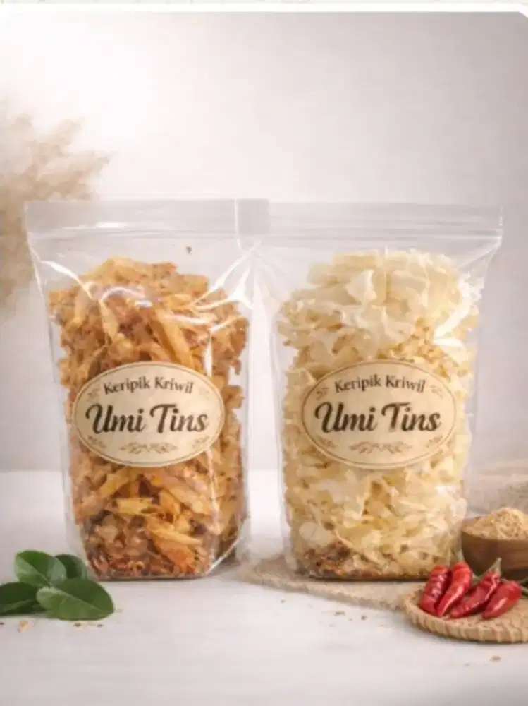 Kripik kriwil 2 rasa ori dan pedas/ bks