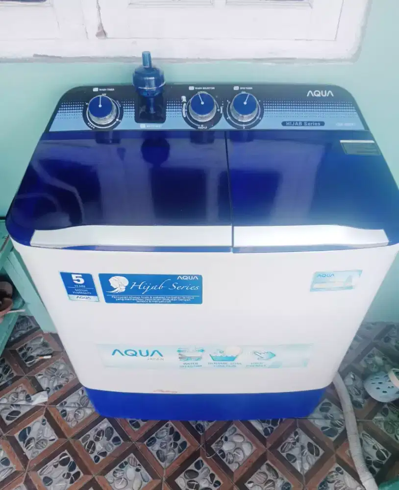 Mesin cuci 2 tabung Aqua 8kg bagus banget