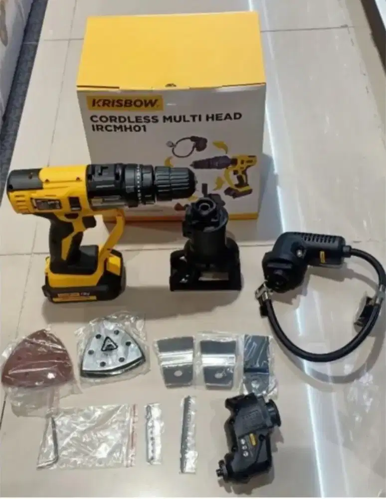 Krisbow 18V Multi Head IRCMH01 - Bor+Gergaji+Amplas+Pompa