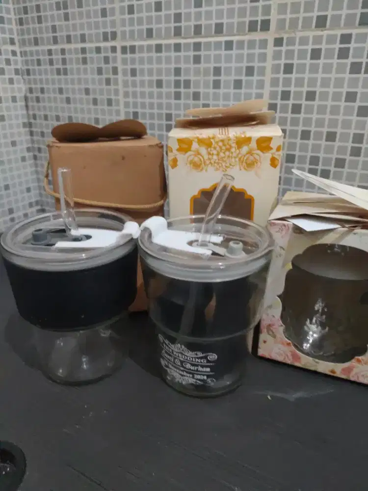 SET GELAS KOPI  KACA